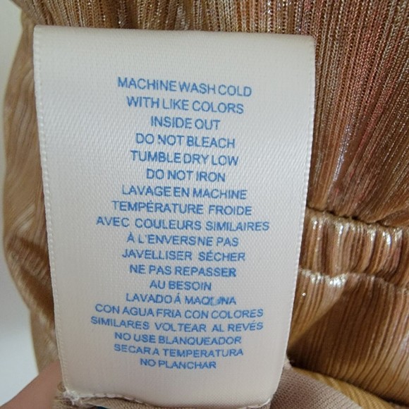 Wild Blue x Sadie Robertson Sz M Juniors Sheath Dress Gold Metallic NWT - Picture 9 of 9